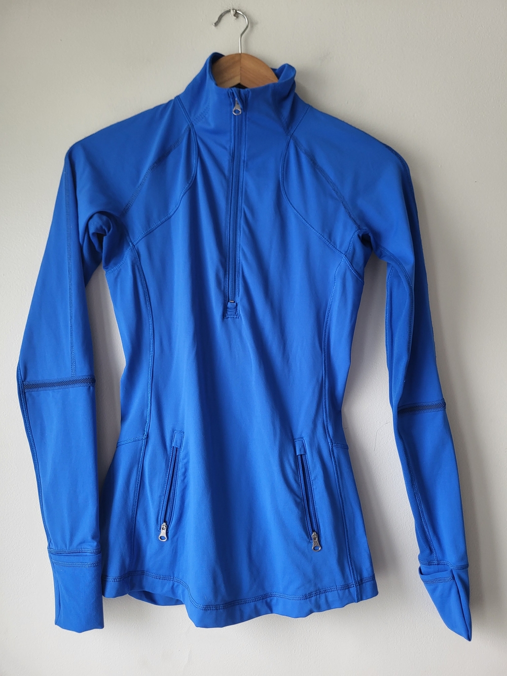 lululemon athletica Bright Blue Half-Zip Long Sleeve Top